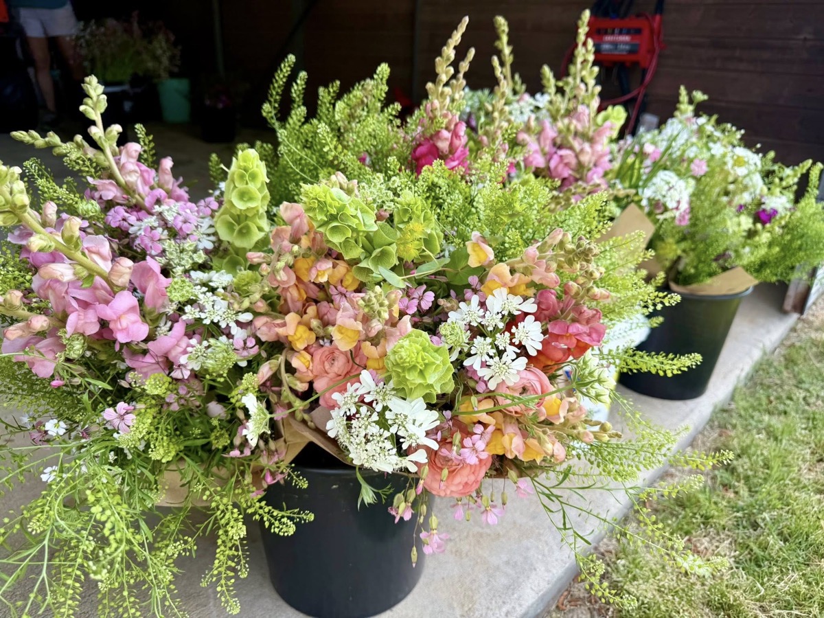 Bouquets ready for the stand